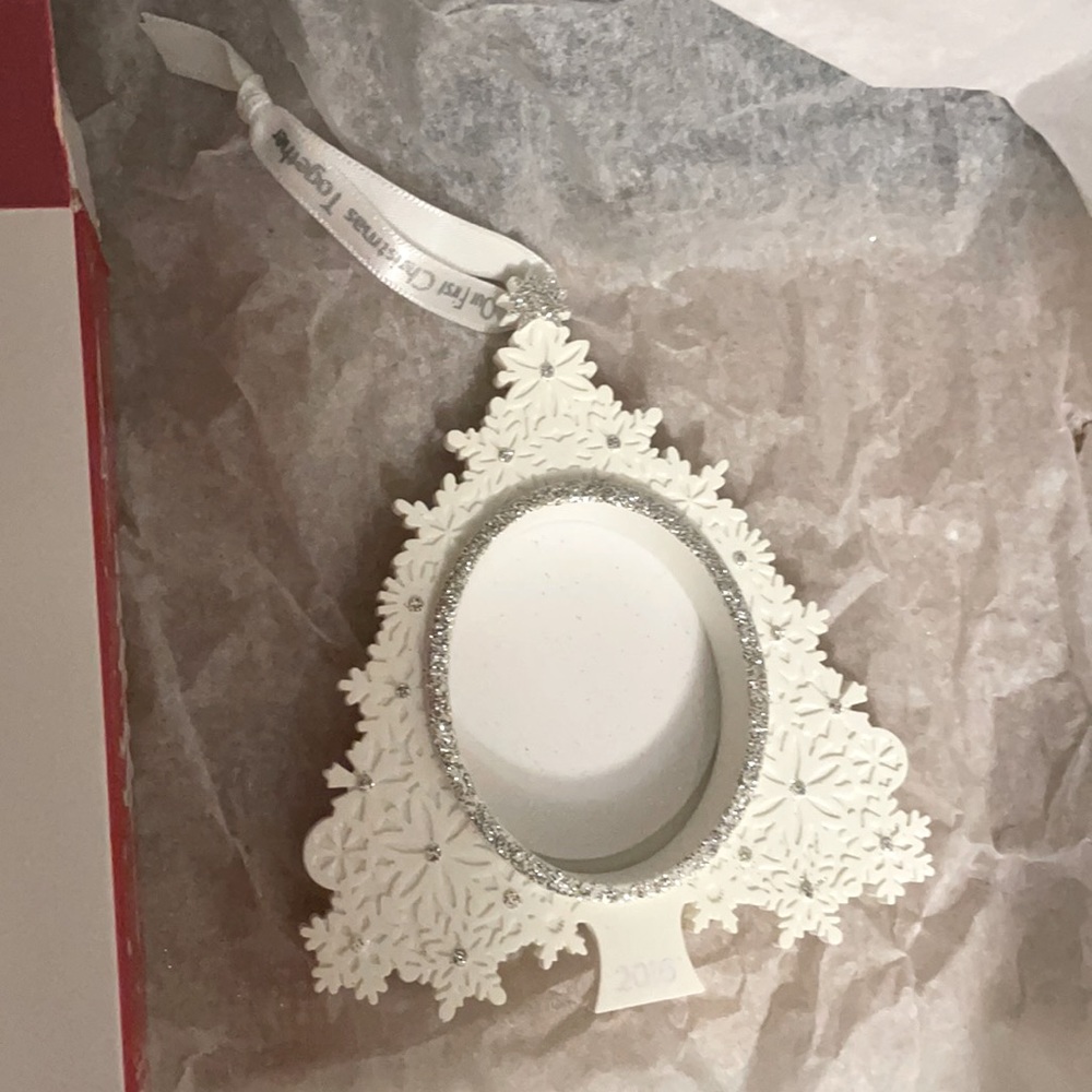 Hallmark “our first Christmas” picture ornament